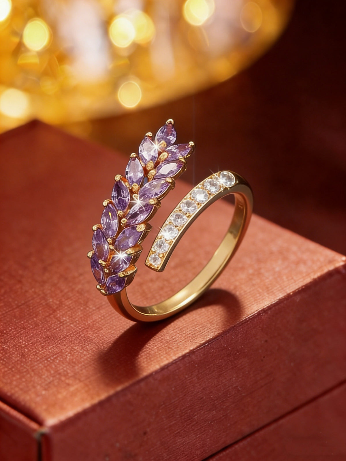 Purple cubic zirconia jewelry set by Yoshan