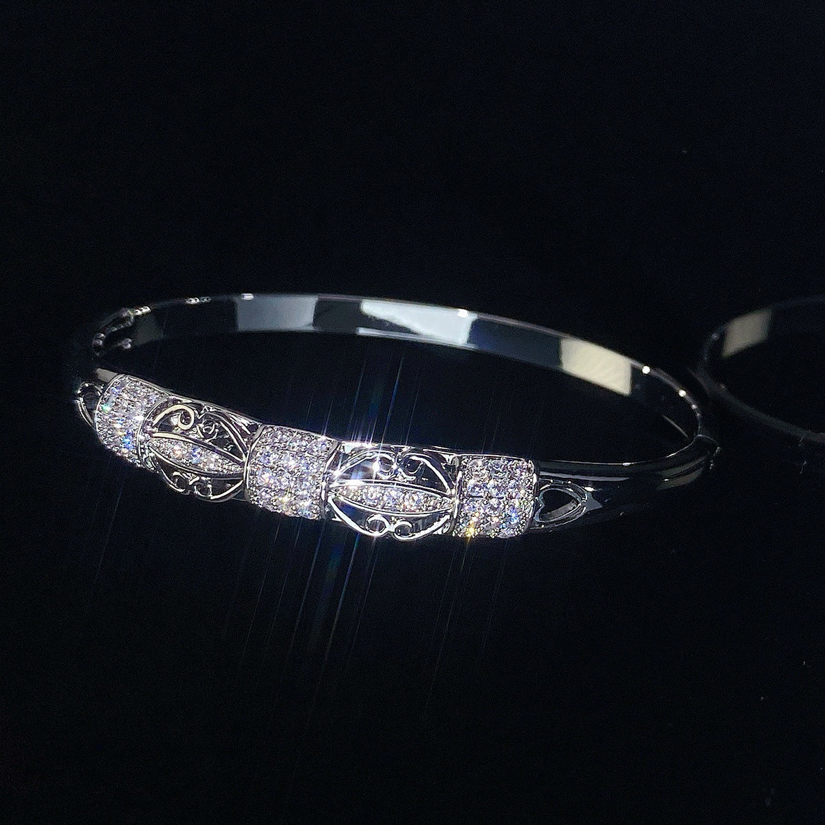 Cutout cuff bracelet by Yoshan, detail view 4