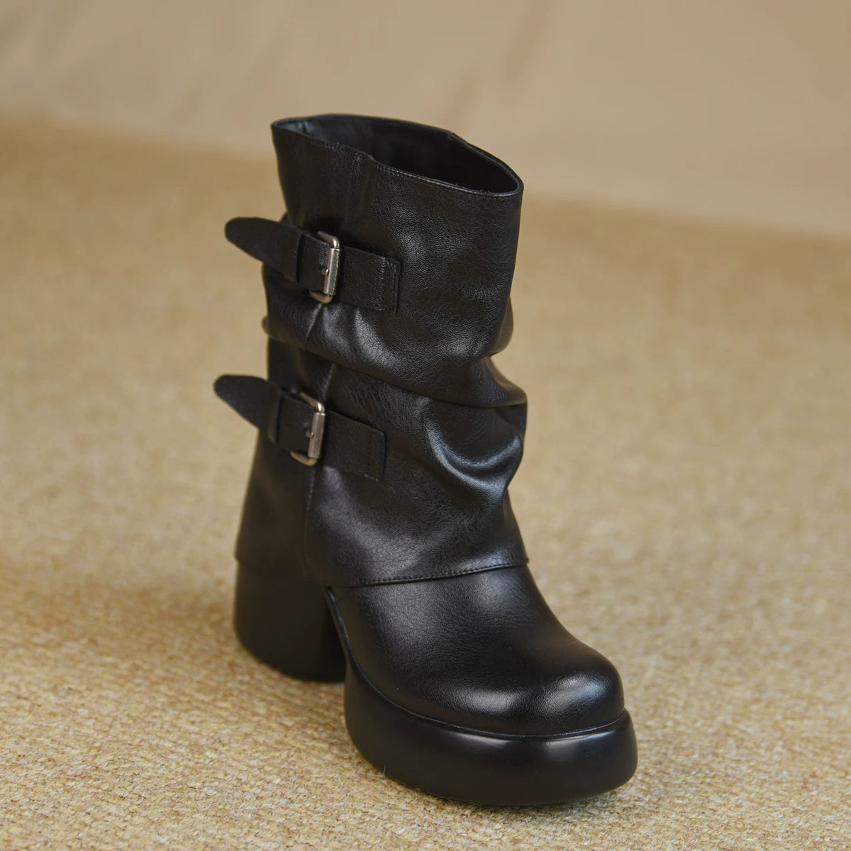Women's Fall Winter Chunky Sole Platform Block Heel High Heel Tall Riding Boots for Office and Weekend Streetwear Everyday Wear Date Night
