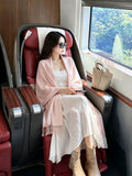 Women's Pink Knit Shawl for Office and Travel Evening Gift Everyday Wear Seasonal Look Holiday Gift