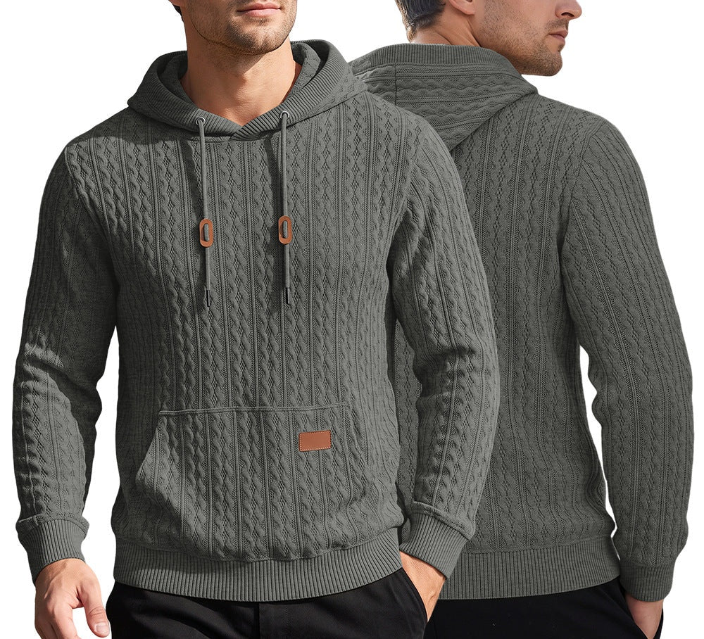 Men's Knit Long Sleeve Hoodie Sweatshirt Pullover Travel Weekend Everyday Fall Winter