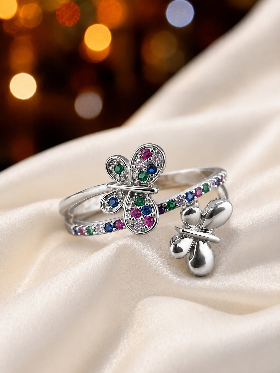 Silver cubic zirconia jewelry set by Yoshan