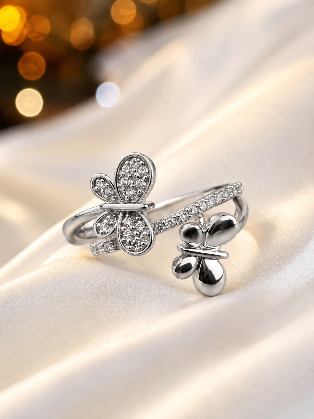 Silver -White cubic zirconia jewelry set by Yoshan