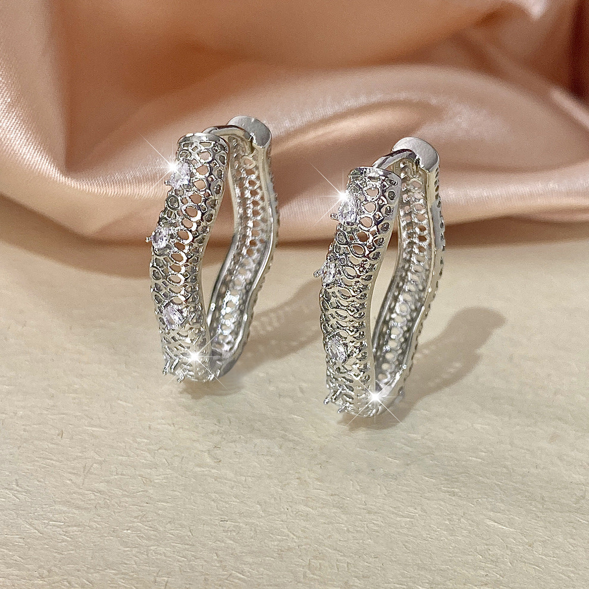Crystal drop earrings by Yoshan