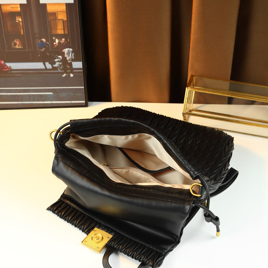 Women's Large-capacity Woven Tote Bag Shoulder Crossbody Purse Versatile Work and Travel Office