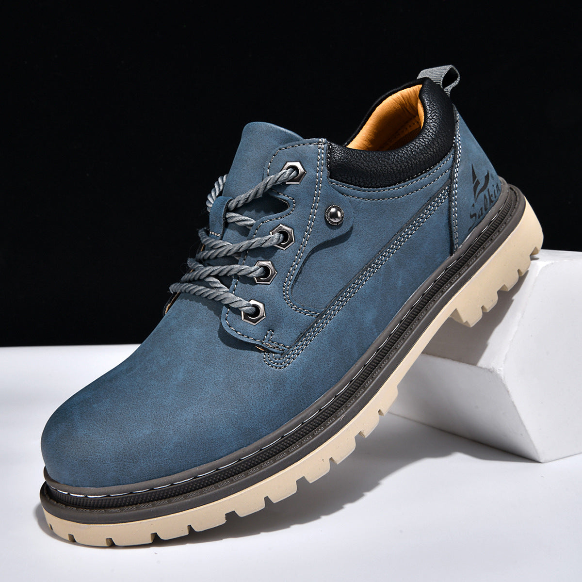 Men's British-Style Work Boots Ankle Walking Everyday Fall Winter Flat Knee High