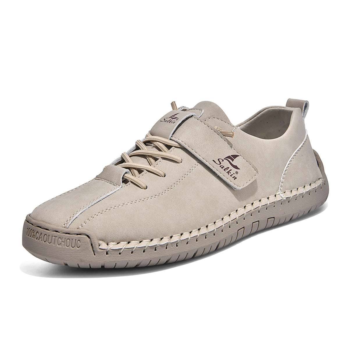 Men's Hand-Stitched Plus Size Slip-On Casual Martin Combat Boots Ankle Walking Everyday