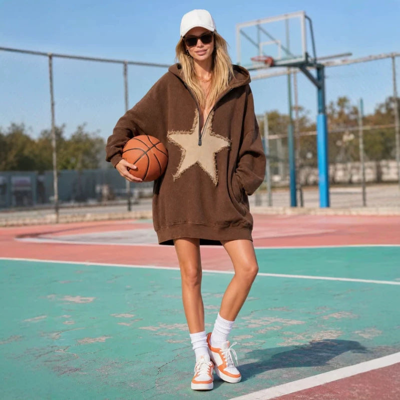 Women's V-Neck Hooded Dress Party Evening Outfit Casual