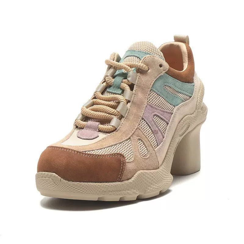 Leather Block Heel Workwear Women's Shoes for Women
