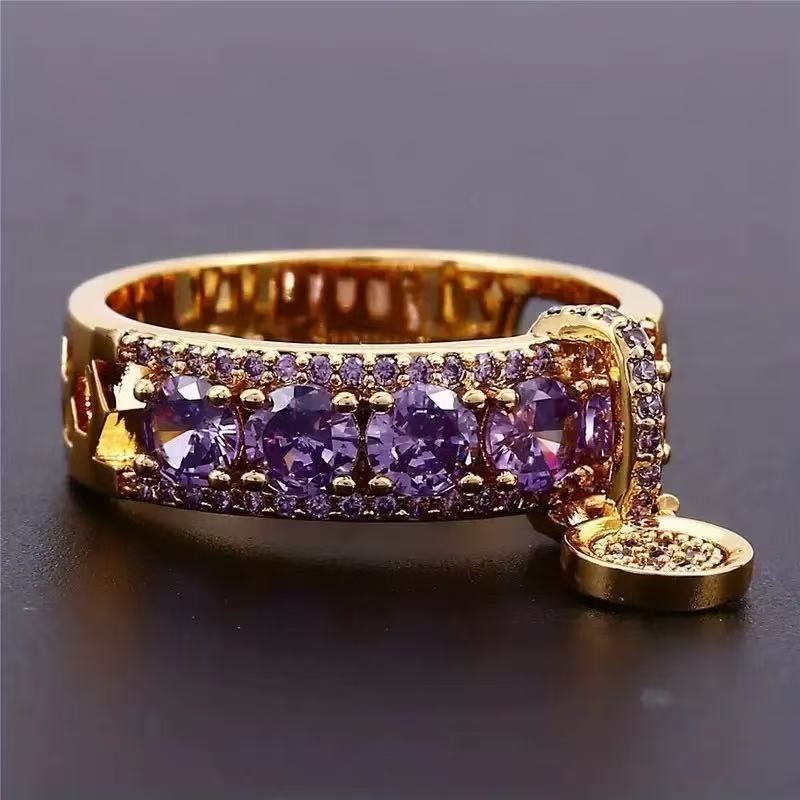 Cubic zirconia cutout jewelry set by Yoshan, detail view 8
