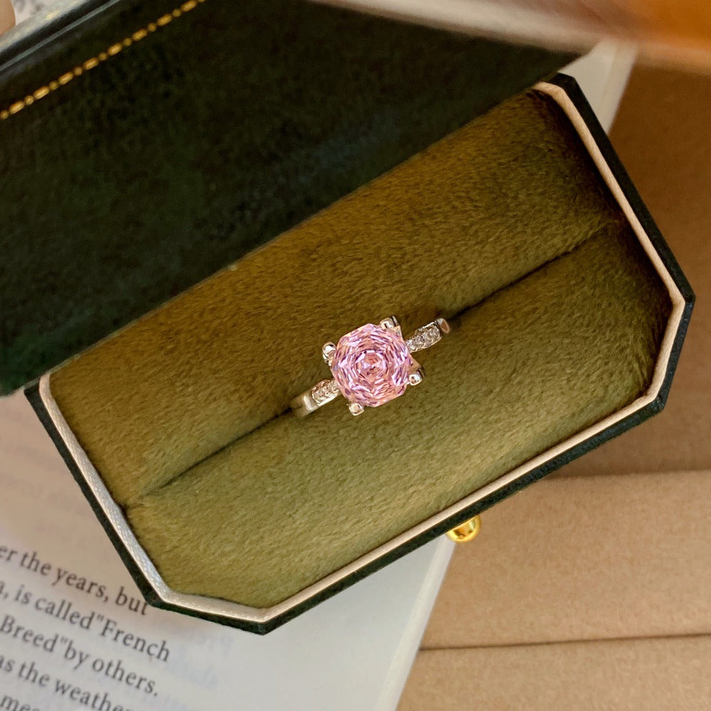 Pink stud earrings by Yoshan