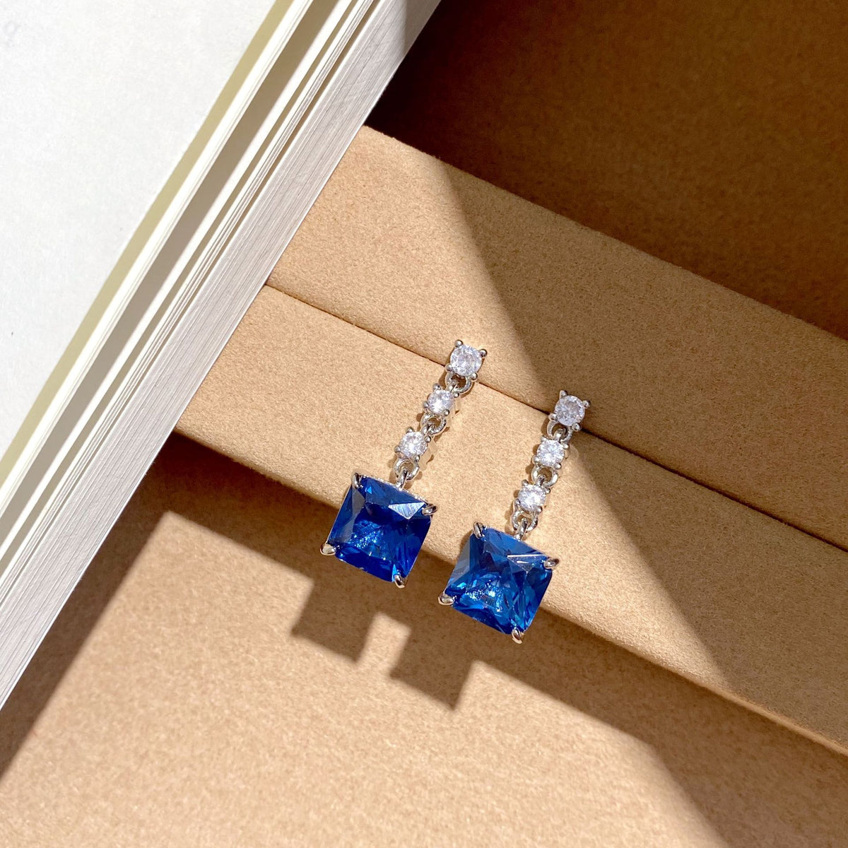 Blue stud earrings by Yoshan