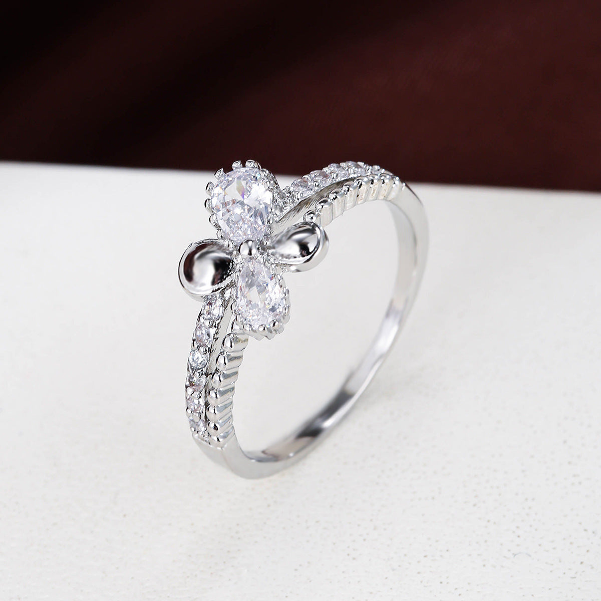 Cubic zirconia jewelry set by Yoshan, detail view 17