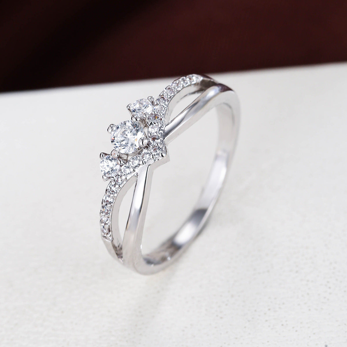Cubic zirconia jewelry set by Yoshan, detail view 19