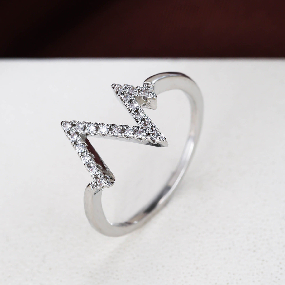 Cubic zirconia jewelry set by Yoshan, detail view 4