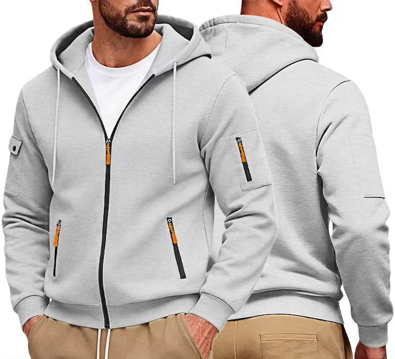 Men's Office Fleece-Lined Plus Size Oversized Workwear Casual Hoodie Sweatshirt Pullover