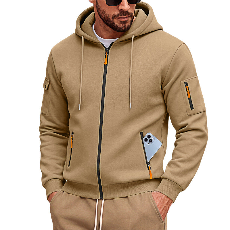 Men's Office Fleece-Lined Plus Size Oversized Workwear Casual Hoodie Sweatshirt Pullover