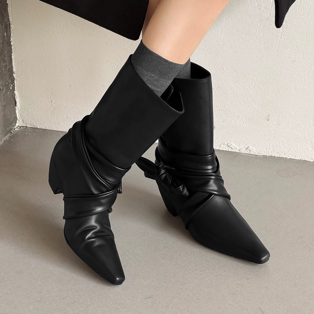 Women's Fall Winter Square Toe Bow Block Heel Shoes for Date Night Office Everyday Wedding Guest Holiday Party