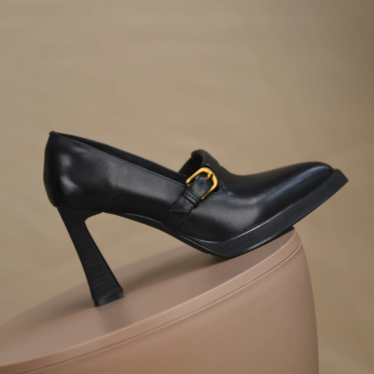 Women's Chunky Sole Platform Pointed Toe Block Heel High Heel Slip-On Pumps Closed-Toe Dress Heels Wedding Guest Cocktail Party