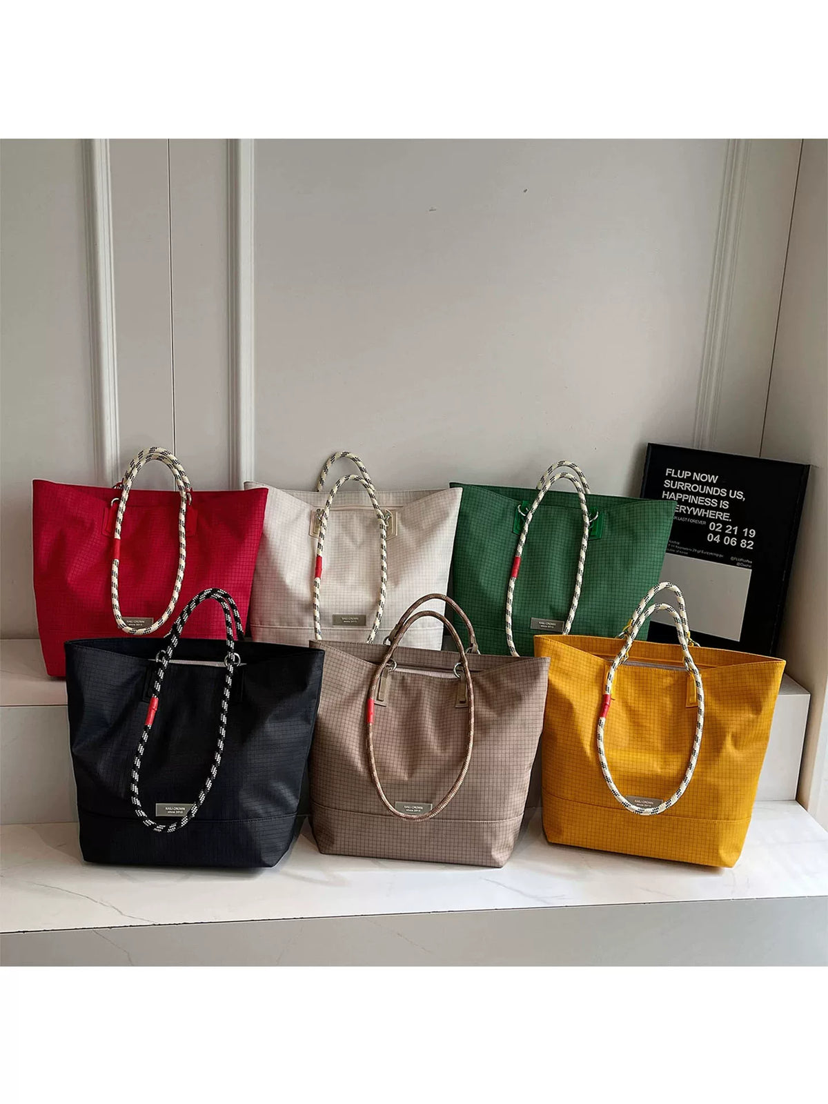 Women's Large-Capacity Nylon Canvas Office Workwear Casual Tote Bag Shoulder Crossbody Purse Work and Travel