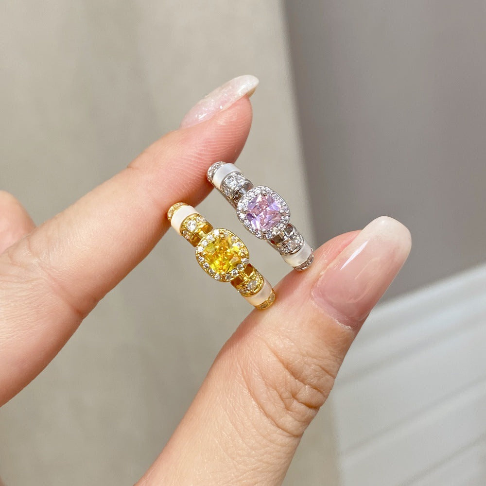 Cubic zirconia French-inspired bracelet by Yoshan, detail view 3
