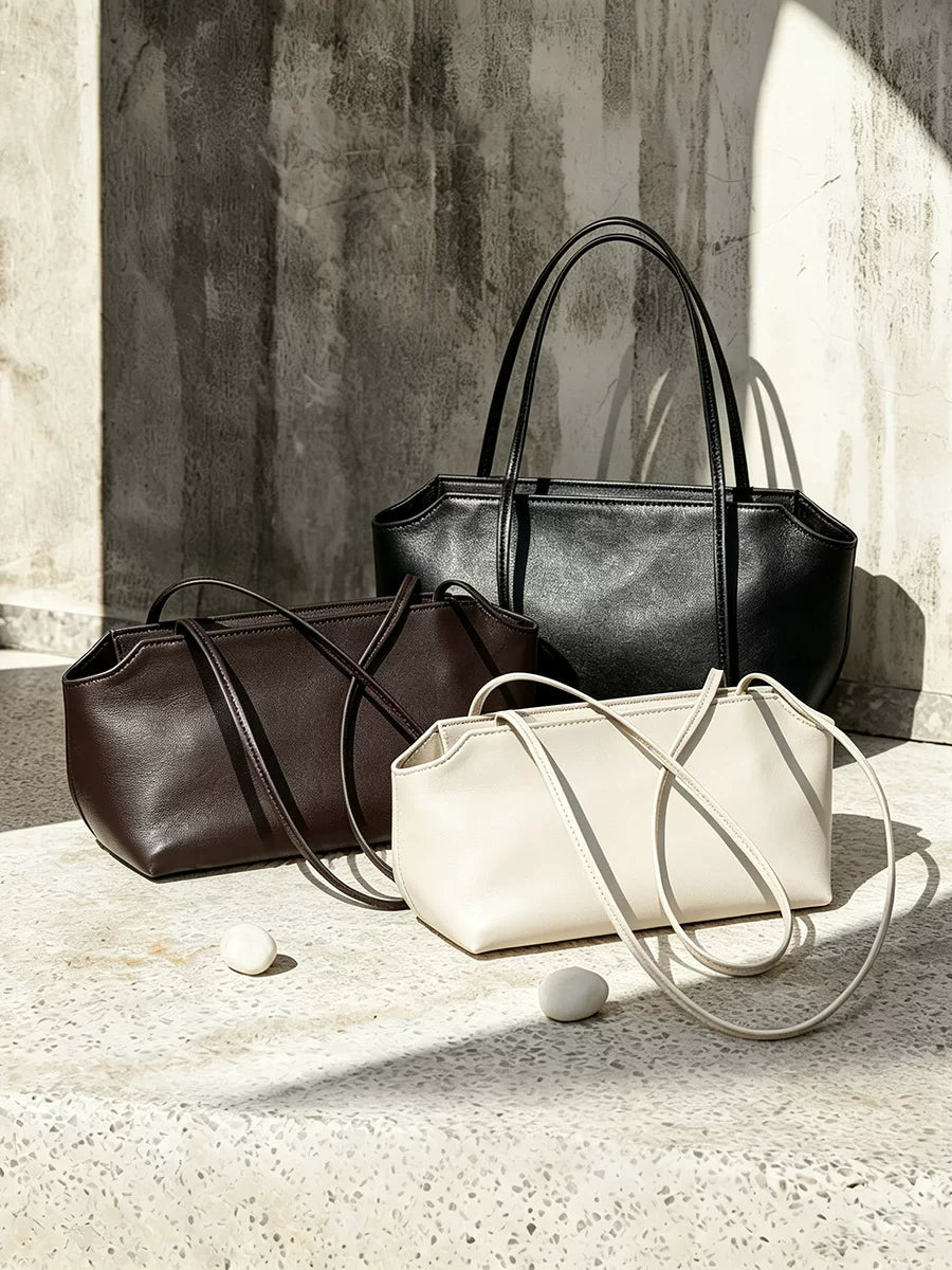 Women's Office Leather Closed Toe Workwear Baguette Bag Small Shoulder Purse Crossbody for Travel and Sightseeing Everyday Casual Streetwear Date Night