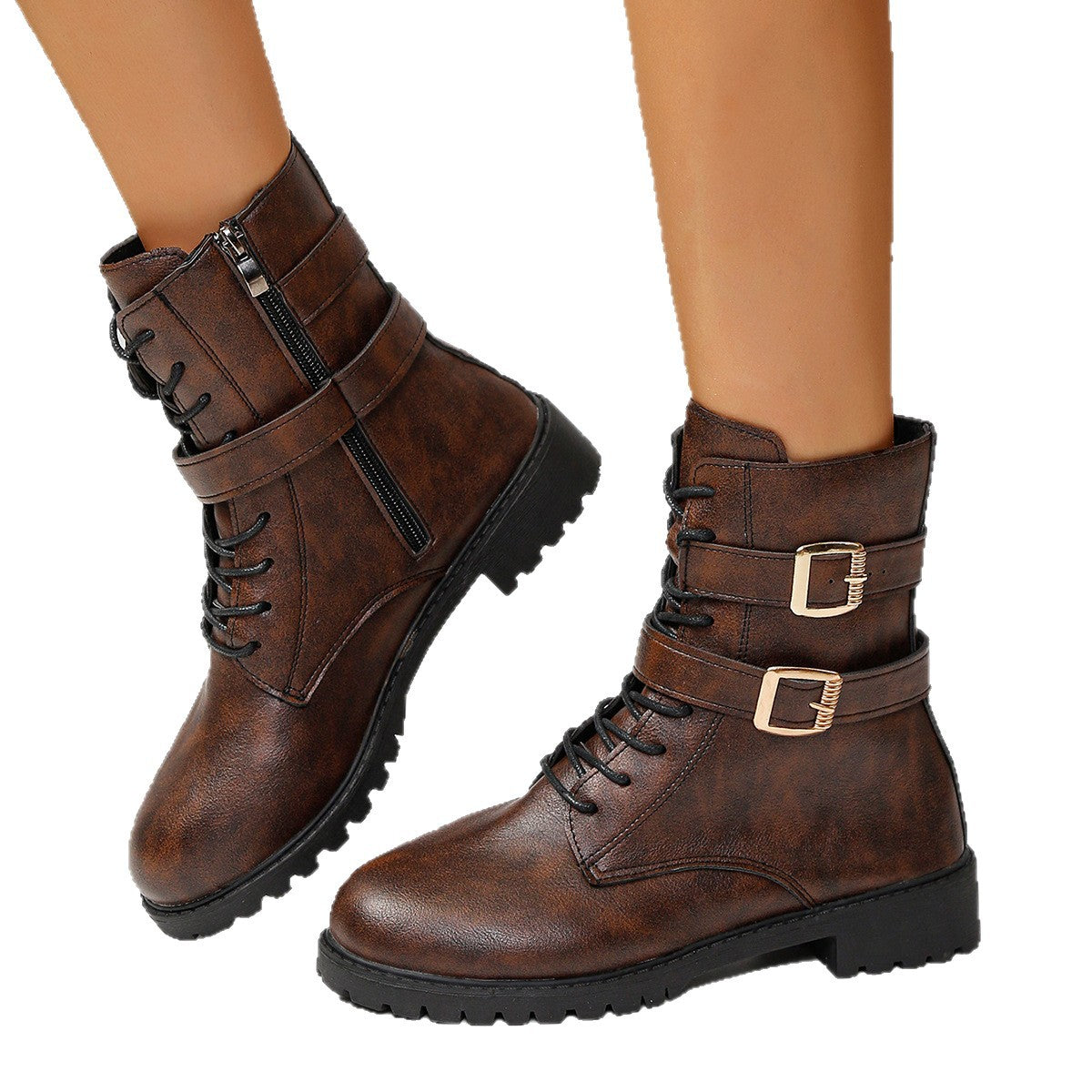 Women's Fall Winter Round Toe Plus Size Boots