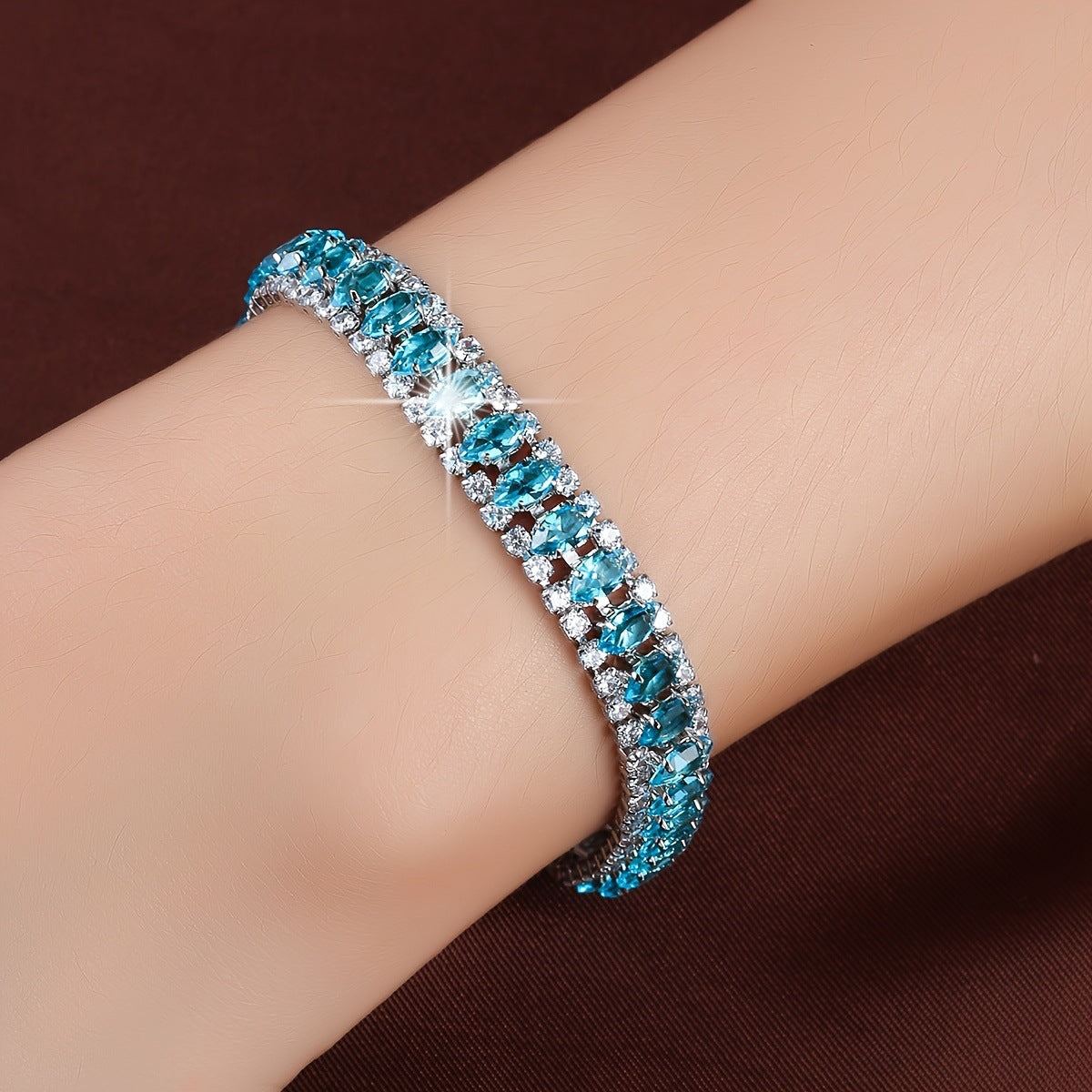 Silver - Blue jewelry set by Yoshan