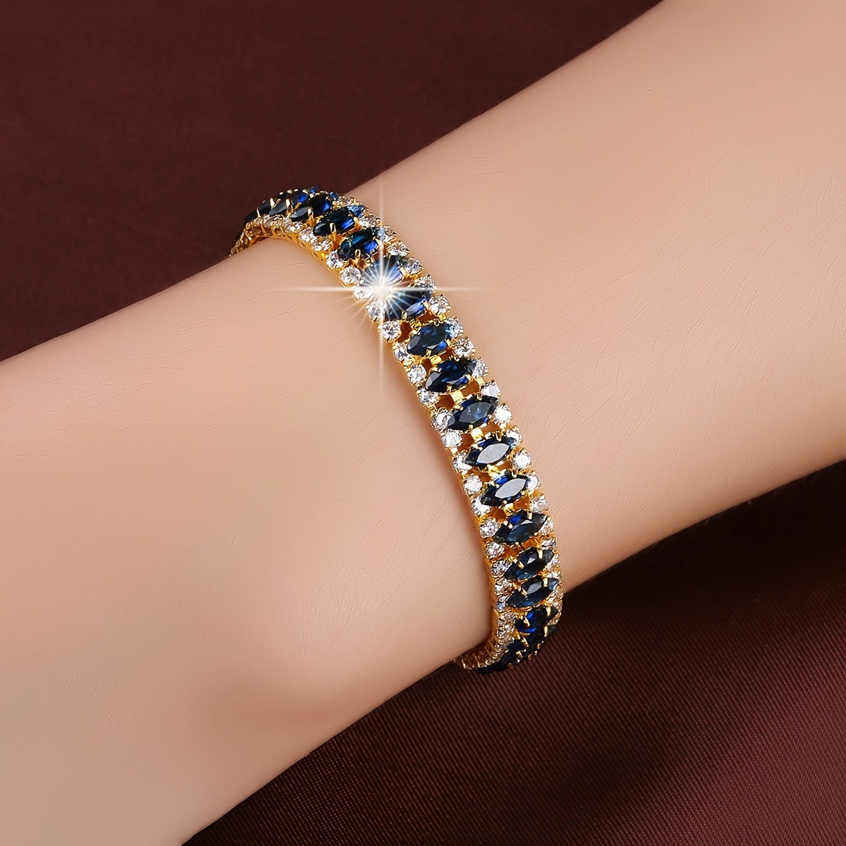 Gold - Blue jewelry set by Yoshan