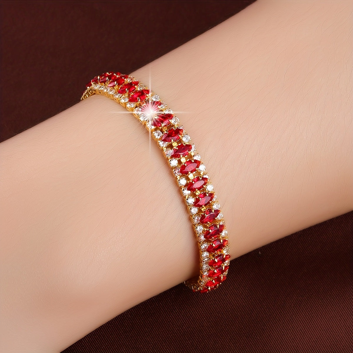 Gold - Red jewelry set by Yoshan