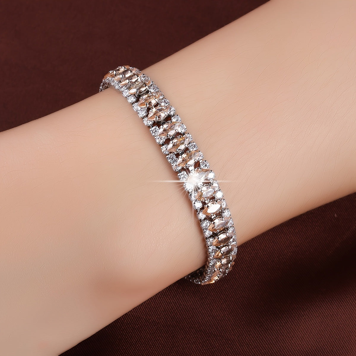 Silver -Champagne jewelry set by Yoshan