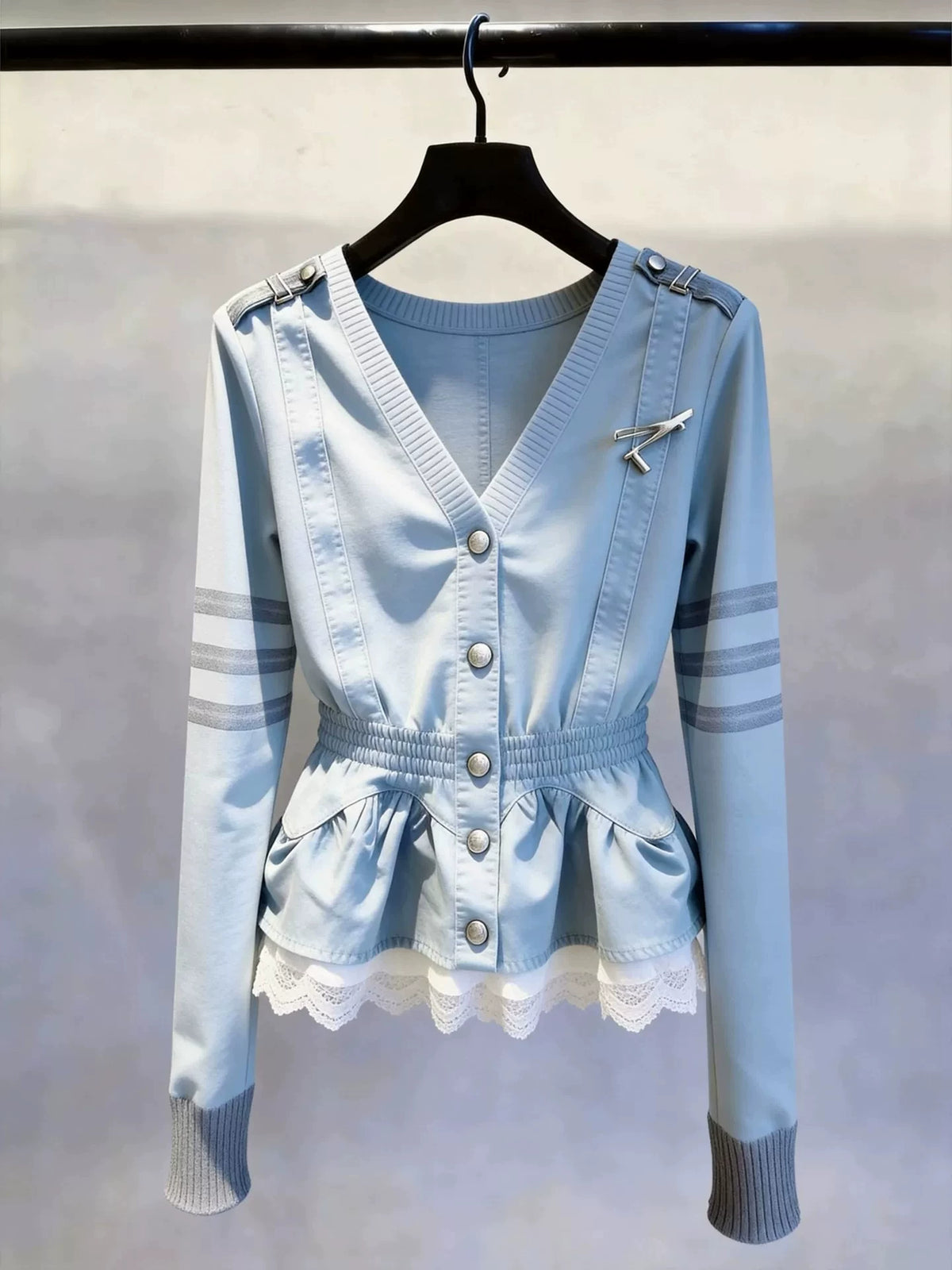 Women's V-neck Slim-waist Office Slim-fit French-inspired Workwear Top Fashion Blouse Shirt for Business Casual Streetwear Slimming