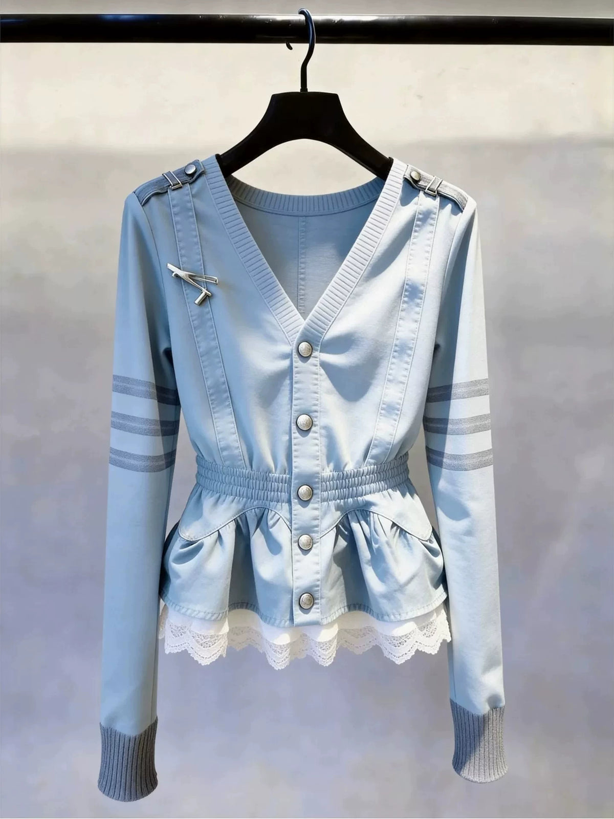Women's V-neck Slim-waist Office Slim-fit French-inspired Workwear Top Fashion Blouse Shirt for Business Casual Streetwear Slimming