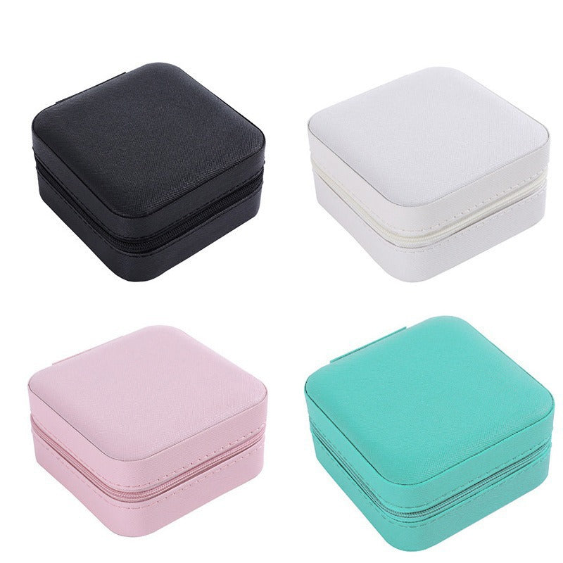 Jewelry Box Organizer Case Home Gift Display Stand Travel Desktop Mirror Small Earrings