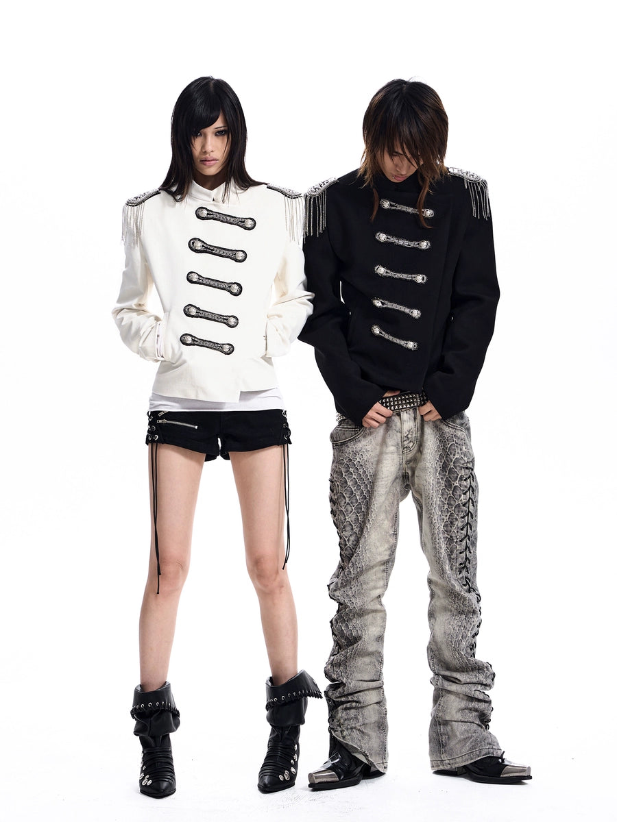 Men's Fall Winter Mandarin Collar Cropped Jacket Casual Coat for Cold Weather Travel Outdoor Premium Holiday Date Night