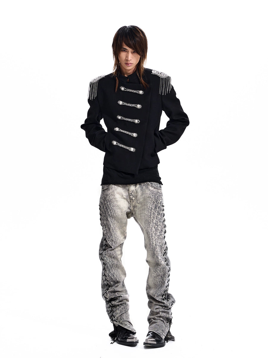 Men's Fall Winter Mandarin Collar Cropped Jacket Casual Coat for Cold Weather Travel Outdoor Premium Holiday Date Night