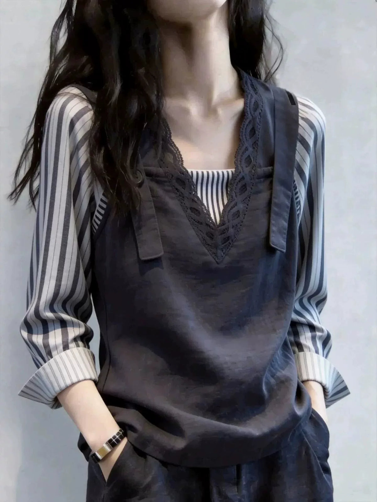 Women's Slim-fit Top Fashion Blouse Shirt for Office Outfits Business Casual Streetwear Slimming Weekend Everyday