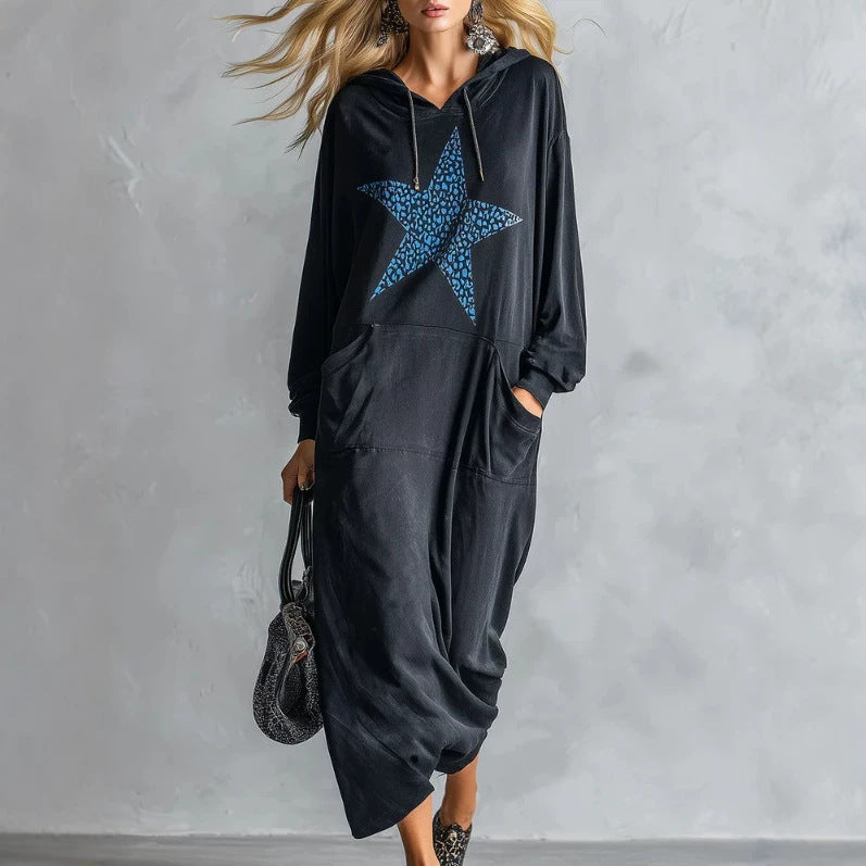 Women's Maxi Oversized Long Sleeve Casual Hoodie Sweatshirt Fashion Outfit