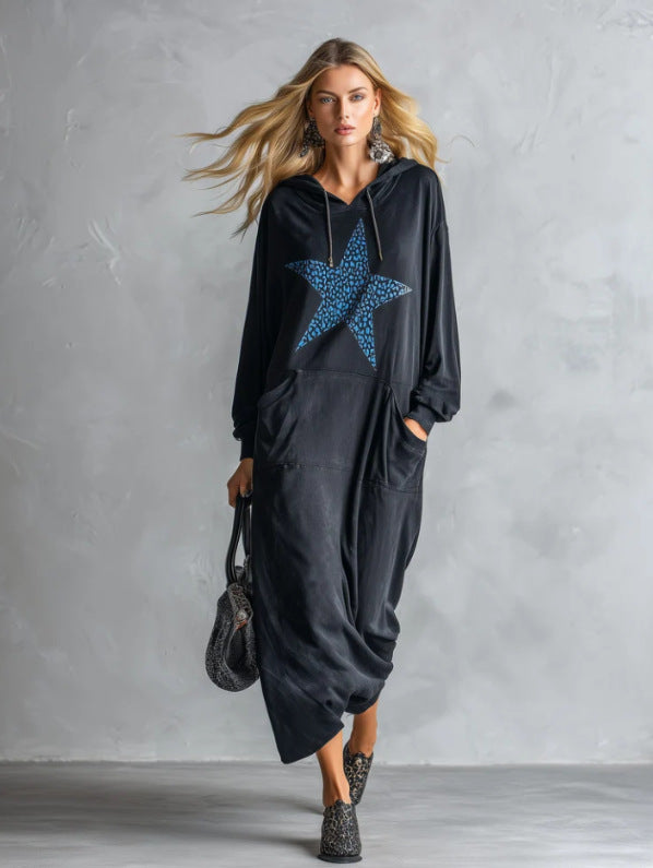 Women's Maxi Oversized Long Sleeve Casual Hoodie Sweatshirt Fashion Outfit