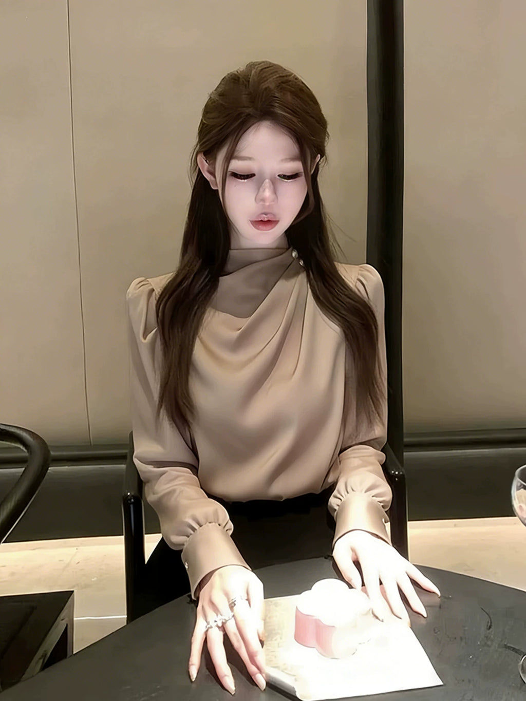 Women's Office French-Inspired Workwear Shirt for Casual Streetwear Business Weekend Everyday Date Night