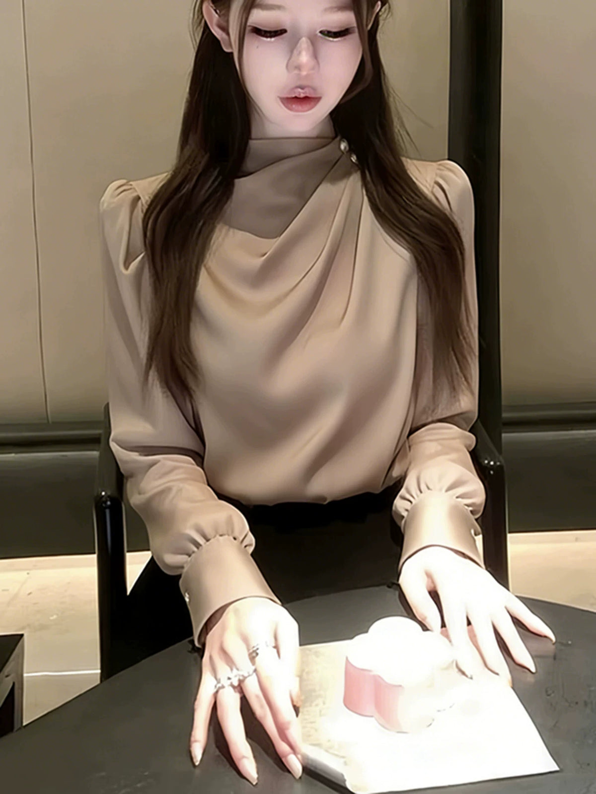 Women's Office French-Inspired Workwear Shirt for Casual Streetwear Business Weekend Everyday Date Night