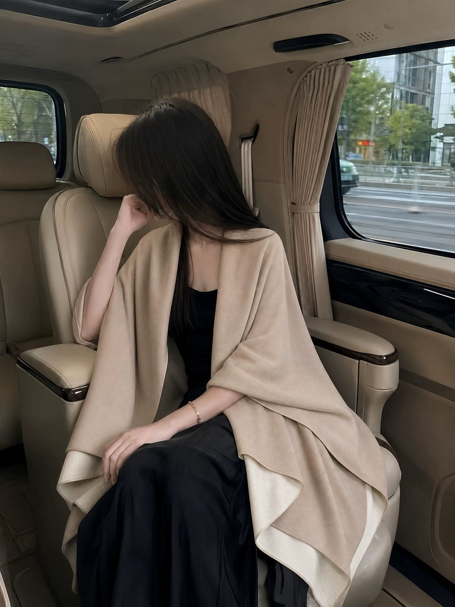 Women's Fall Winter Retro Knit Shawl for Office and Travel Evening Gift Everyday Wear Holiday Gift