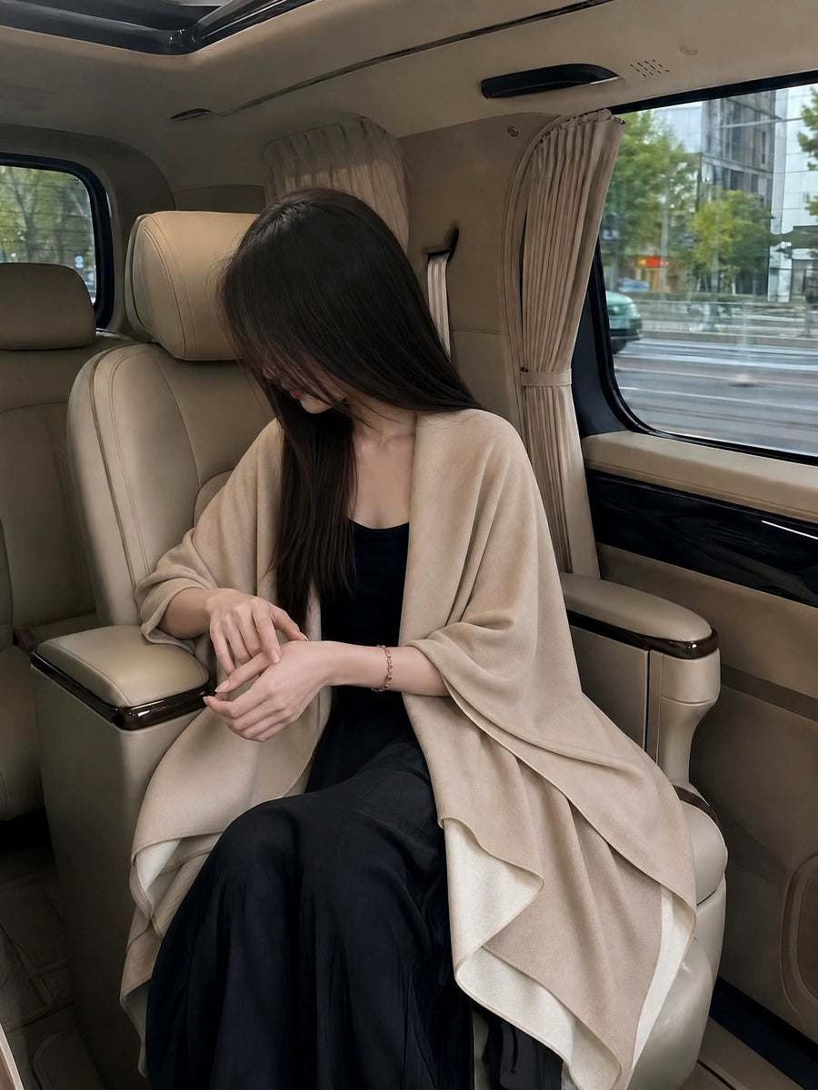 Women's Fall Winter Retro Knit Shawl for Office and Travel Evening Gift Everyday Wear Holiday Gift