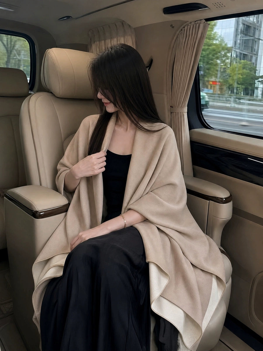 Women's Fall Winter Retro Knit Shawl for Office and Travel Evening Gift Everyday Wear Holiday Gift