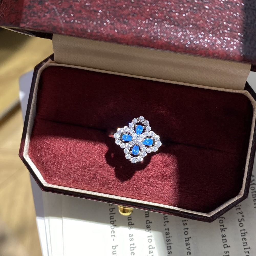 Blue stud earrings by Yoshan