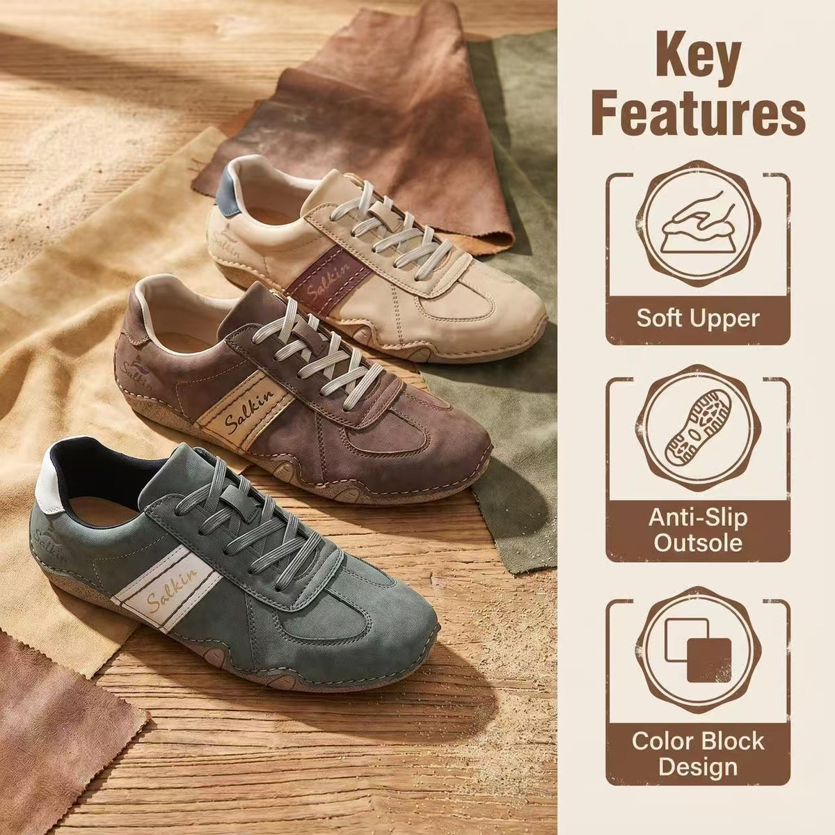 Men's Plus Size Octopus-Sole Loafers Split-Sole Casual Shoes Slip-On Office Walking