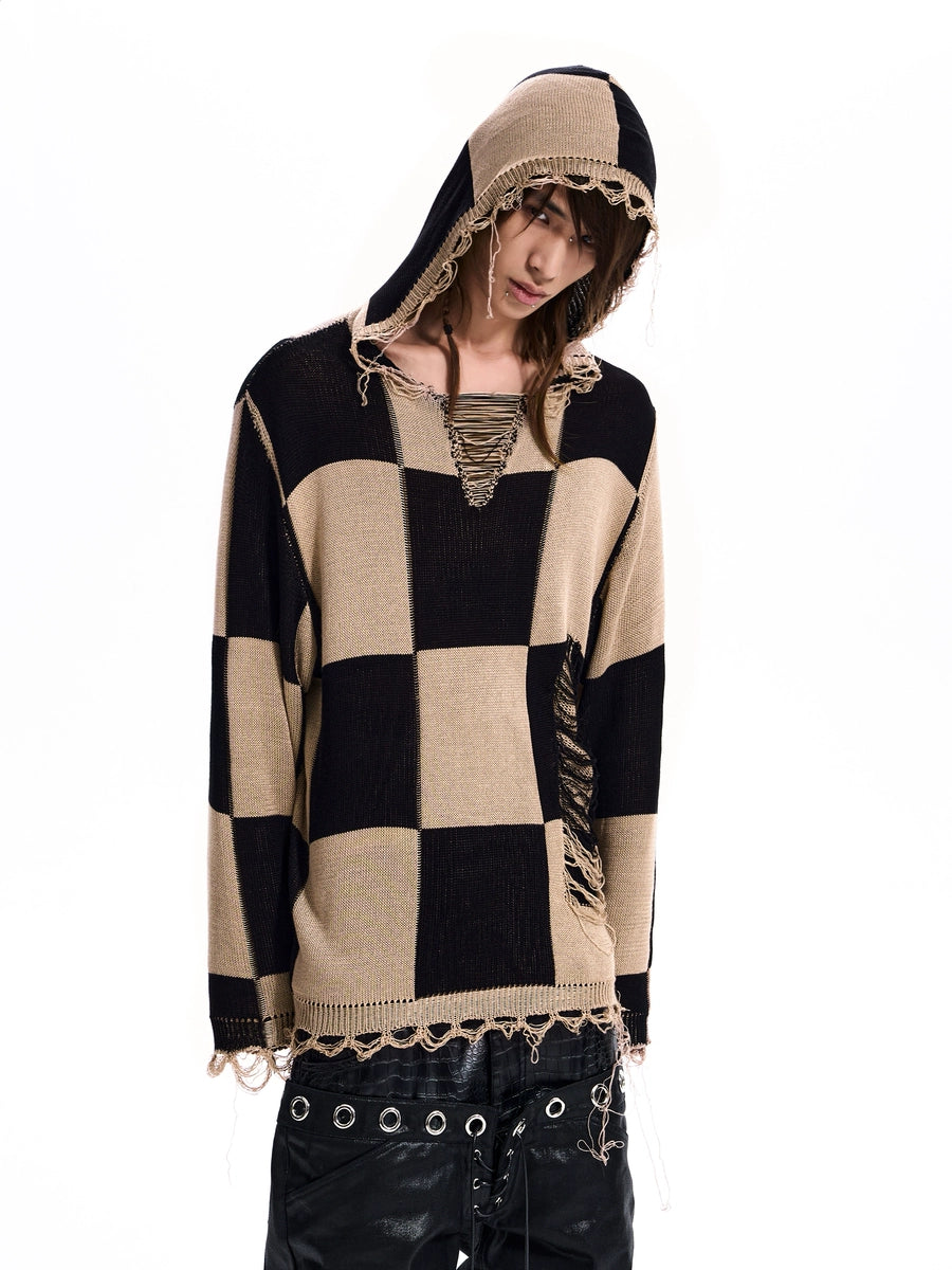 Men's Tassel Fall Winter Draped Hooded Sweater Knit Pullover Top for Casual Outfits Spring Travel Office Everyday