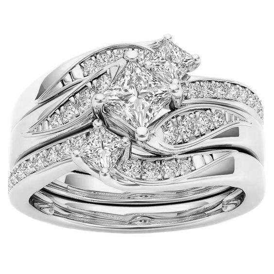 Silver cubic zirconia retro jewelry set by Yoshan
