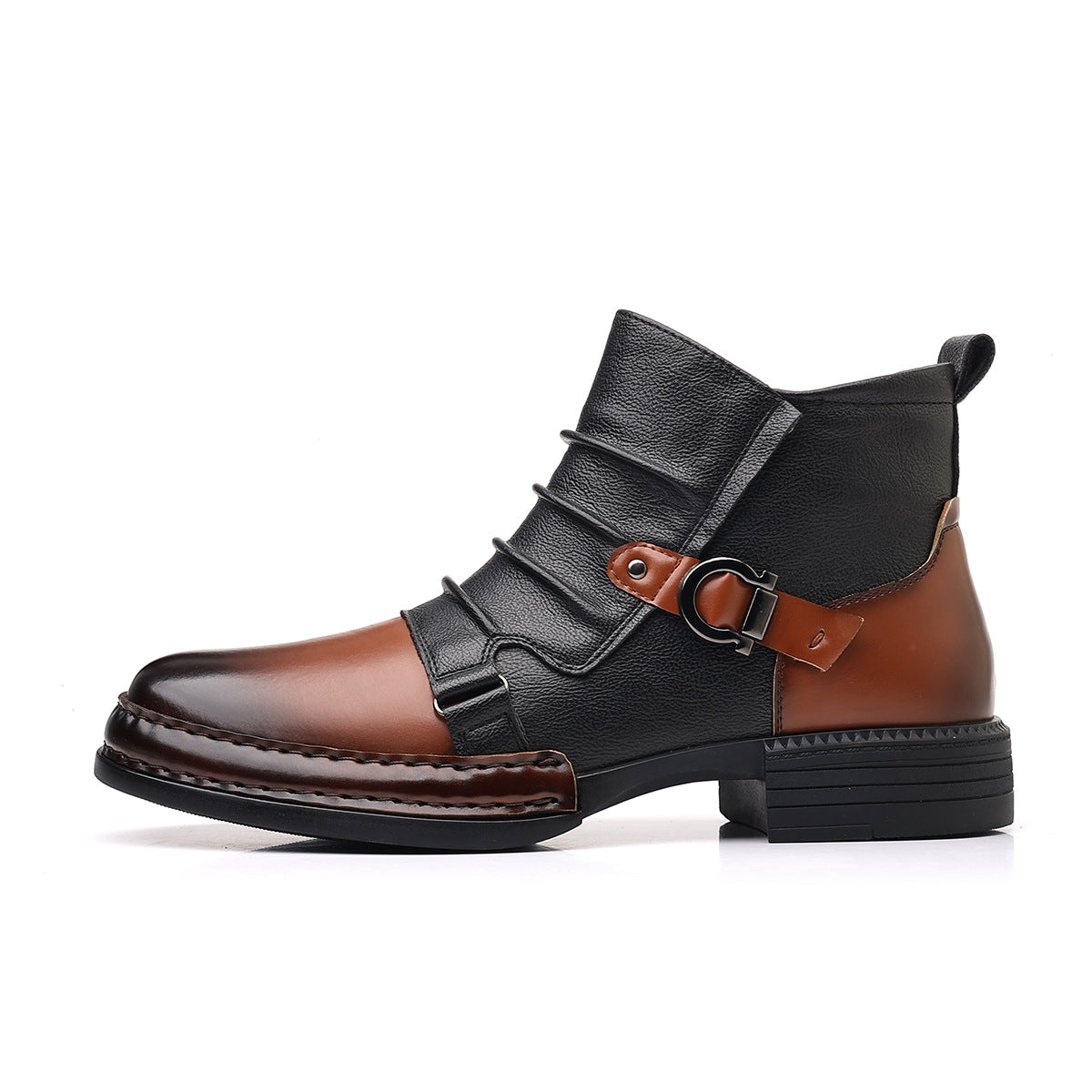 Men's Moto Boots Ankle Walking Everyday Fall Winter Flat Knee High Riding Chunky Heel