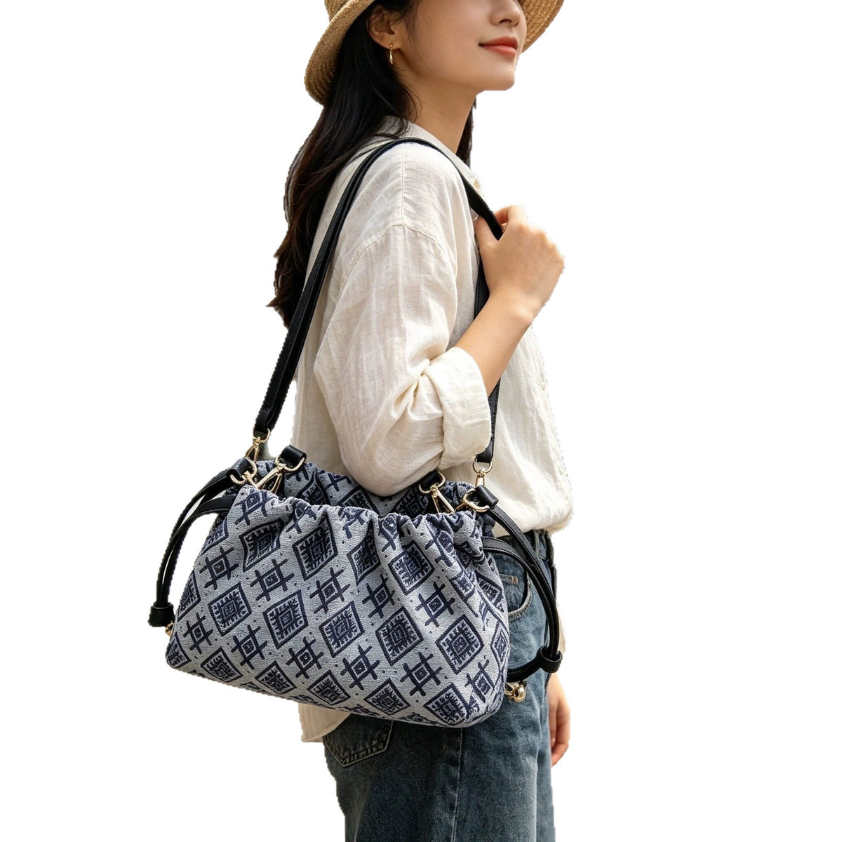 Women's Chinese Ethnic New Chinese-style Casual Bags Handbag for Work and Travel Office School Versatile Modern